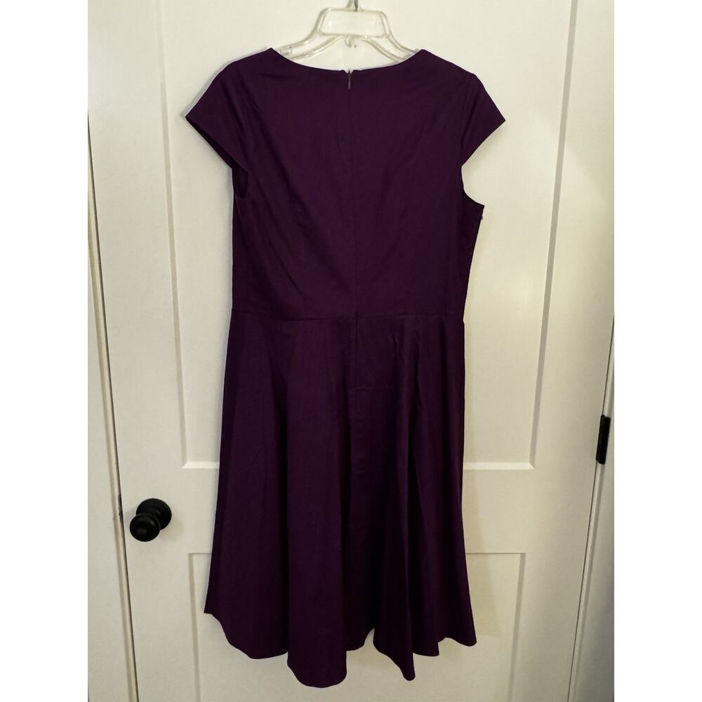 Bbonfine Dress Purple Sz XL Cap Sleeves Knee Length Fall Wedding Cocktail - Picture 4 of 8